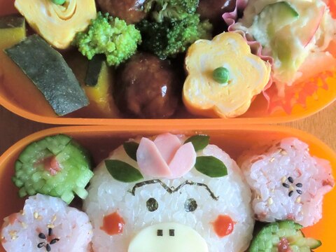 こどものお弁当★花咲けぱっかん！はなかっぱ